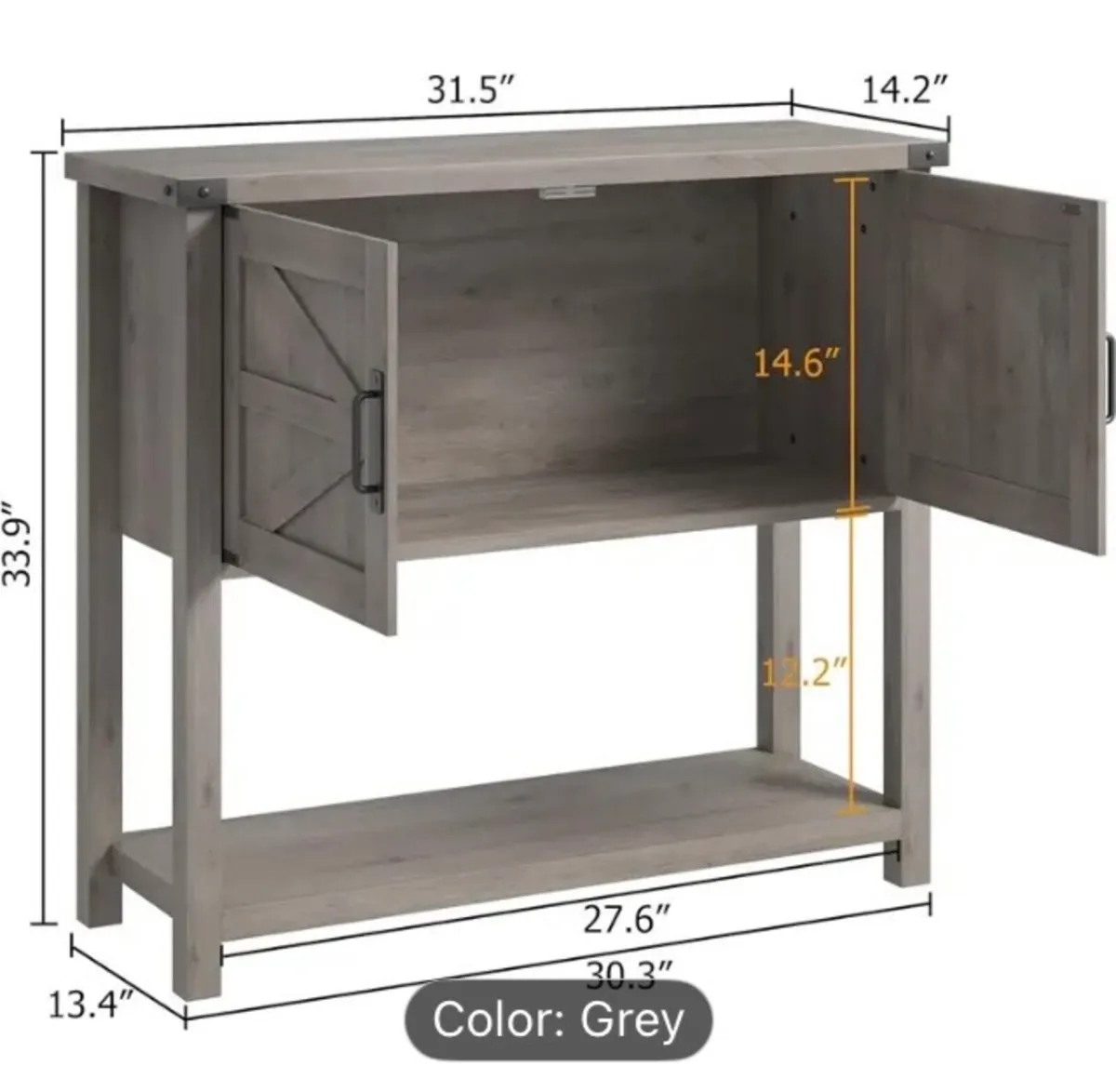 Two door cabinet table free postage - Image 3