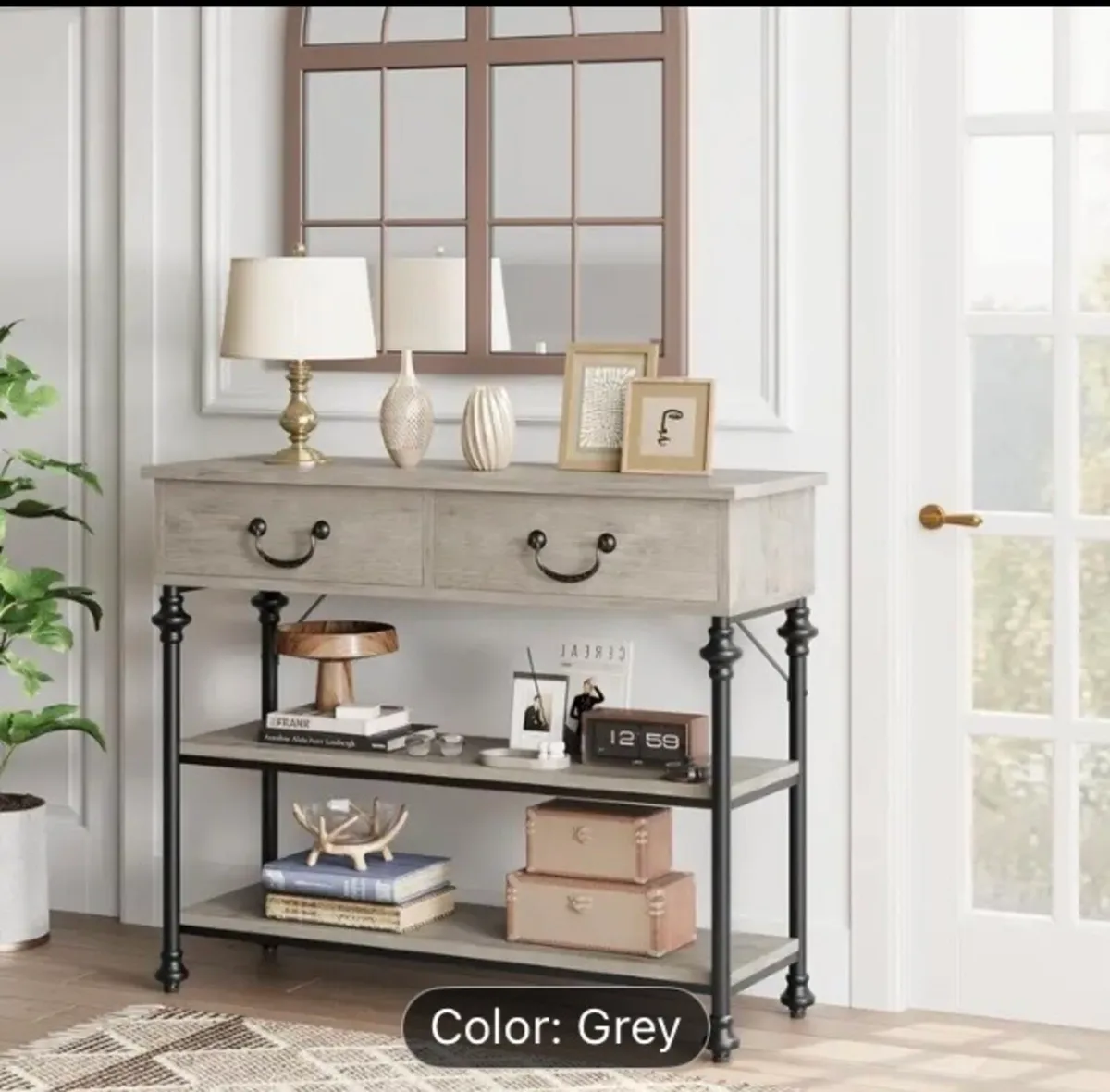 Grey console table free postage - Image 1