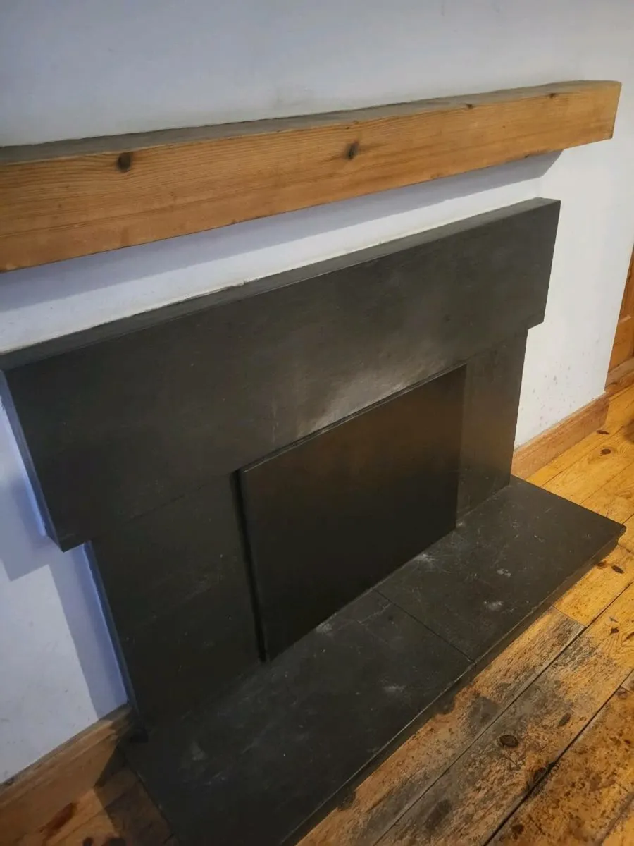 Slate fire place surround and mantle - Image 2
