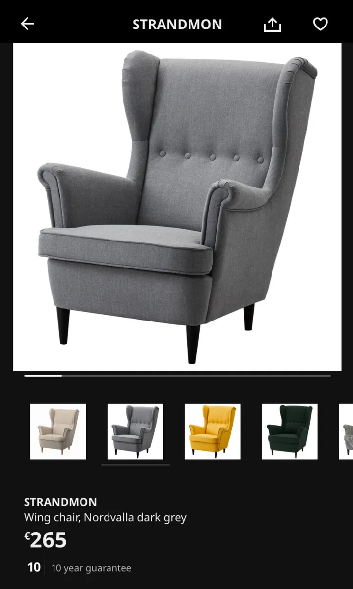 IKEA armchair ‘Standmon’ in grey - Image 2