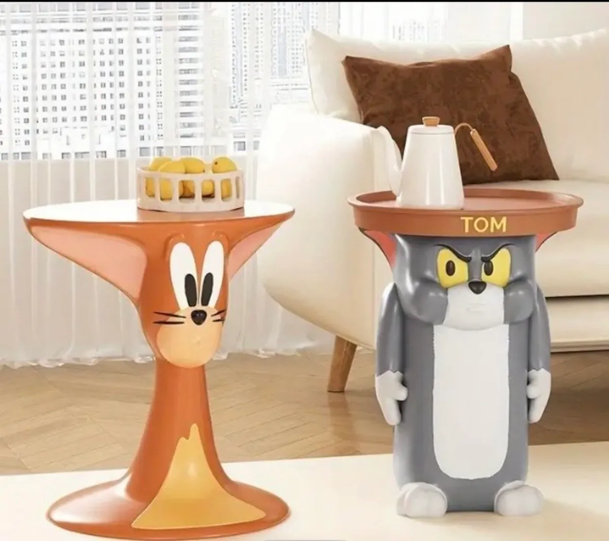 Tom and Jerry themed tables free postage - Image 1