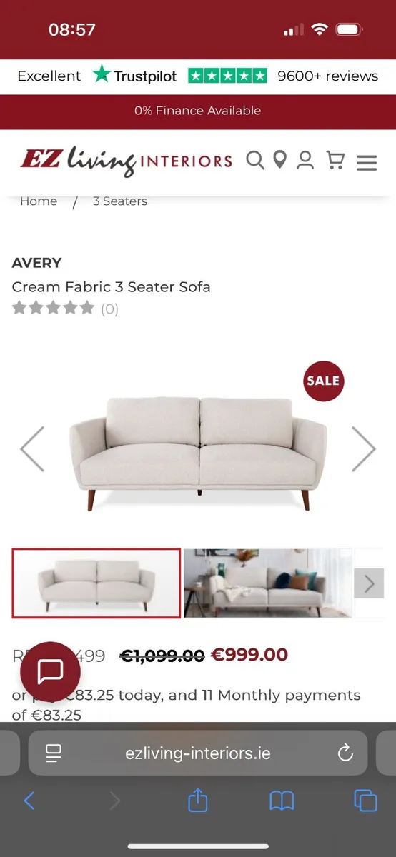 Ez living Avery 3 seater couch - Image 4