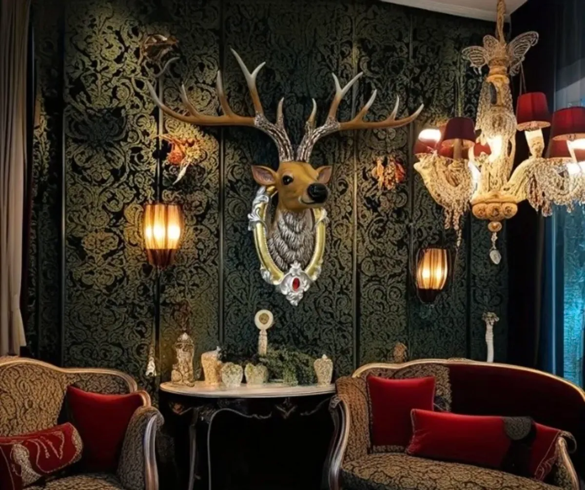 Large luxury deer head wall art free postage - Image 1