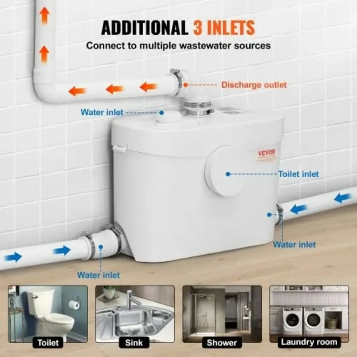 Macerating Toilet System with Powerful 700W Macera - Image 3