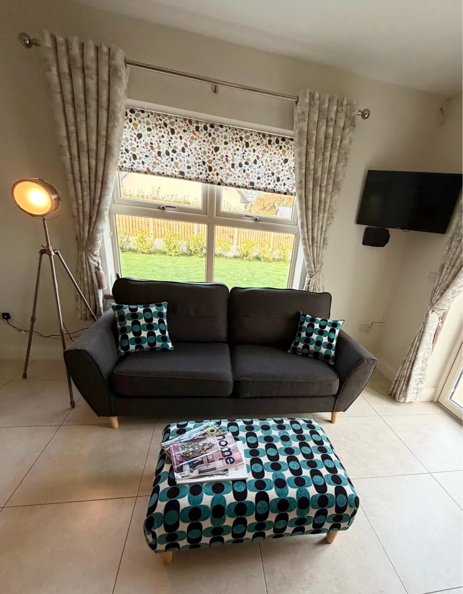 3 Seater sofa & ottoman - Image 1