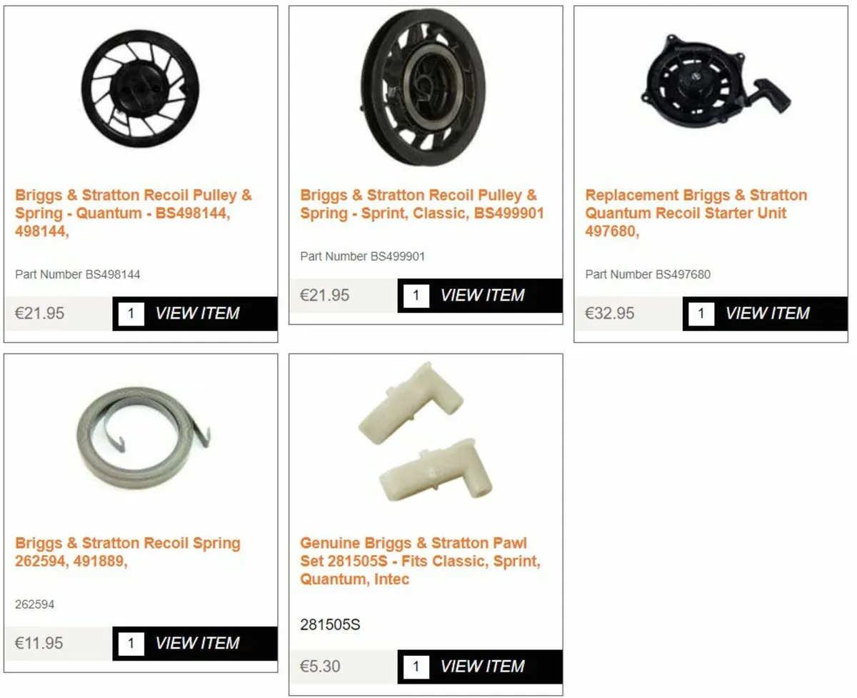 Briggs & Stratton Spare Parts - Image 2
