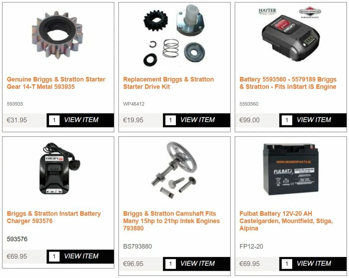 Briggs & Stratton Spare Parts - Image 1