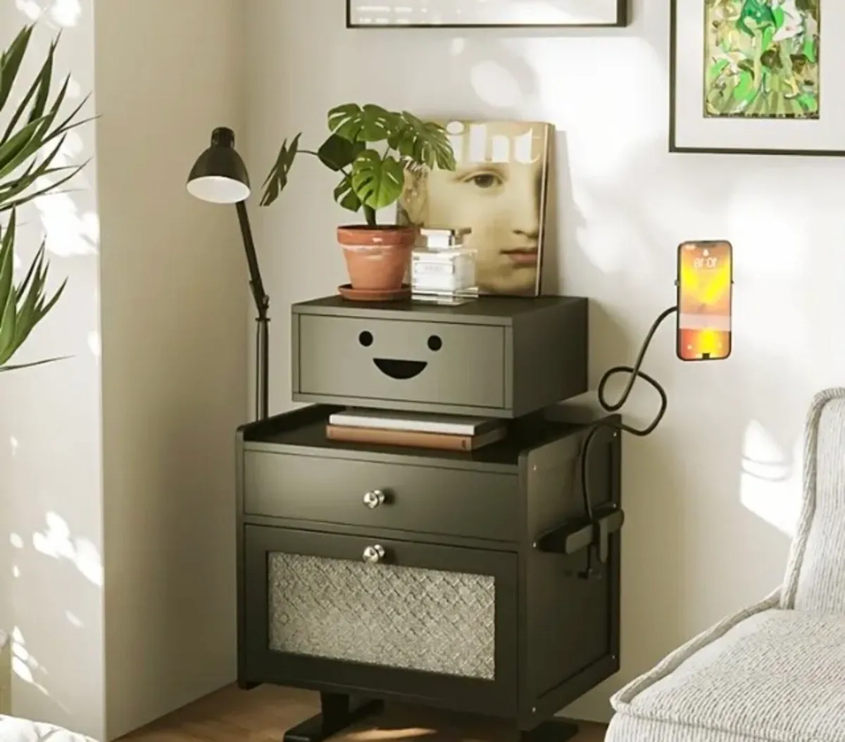 Robot shaped beside table free postage - Image 1