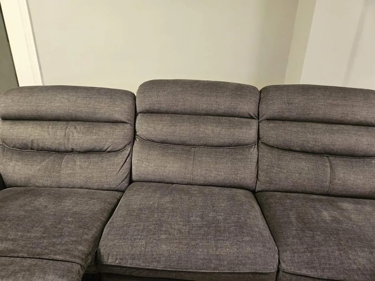 Grey Modular double recliner couch - Image 3