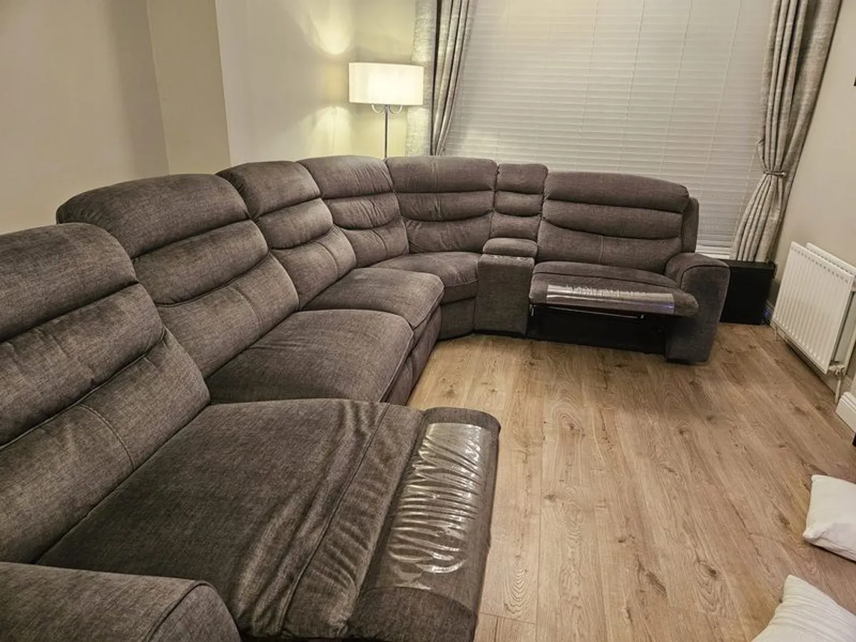 Grey Modular double recliner couch - Image 4