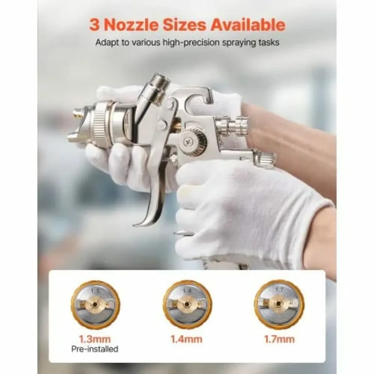 LVLP Air Spray Gun, Gravity Feed Paint Sprayer Gun - Image 4