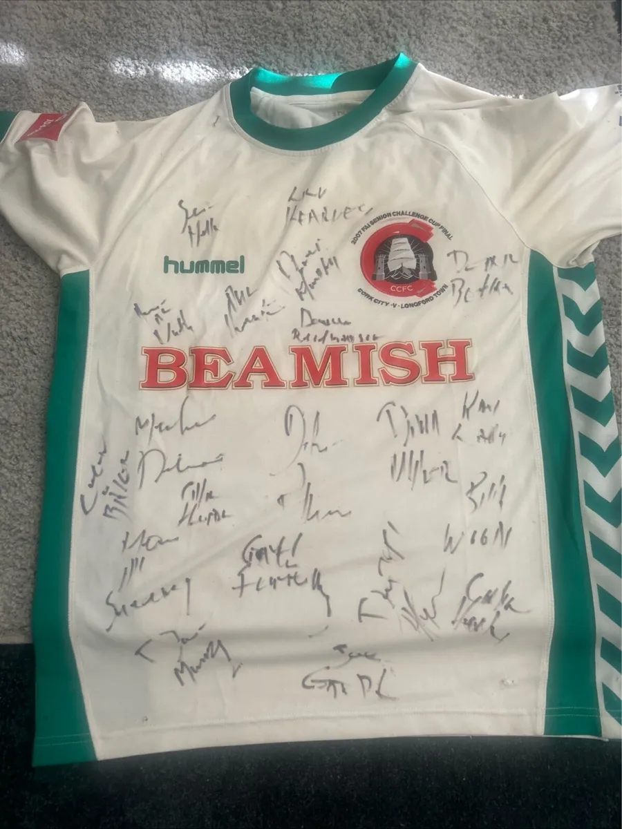Cork City FC Signed 2007 FAI Cup Final Jersey - Image 1