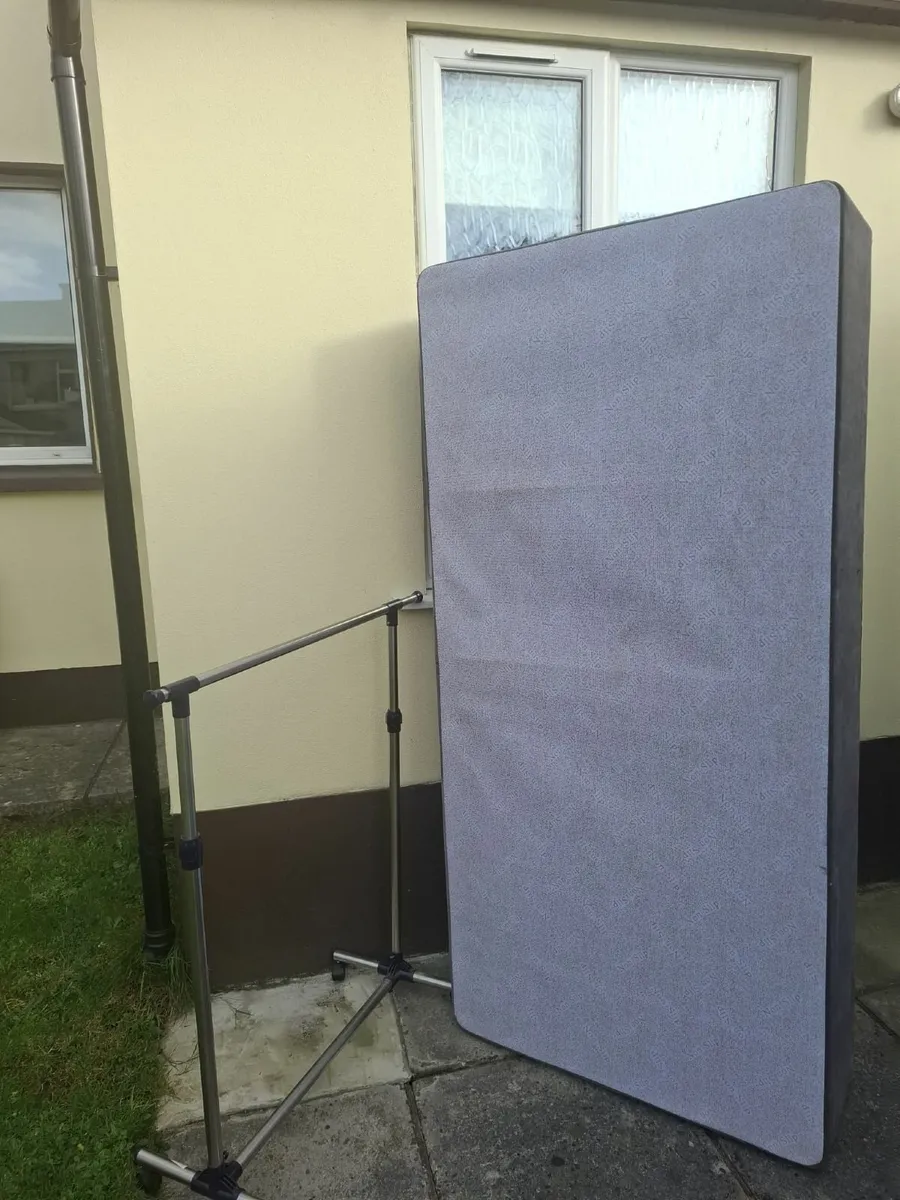 Single bed base and cloths rail - Image 2