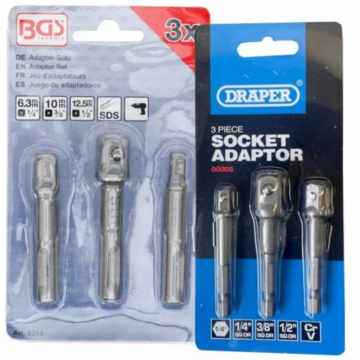 BGS Technic / Draper 6 Piece SDS & Socket Adaptor - Image 1