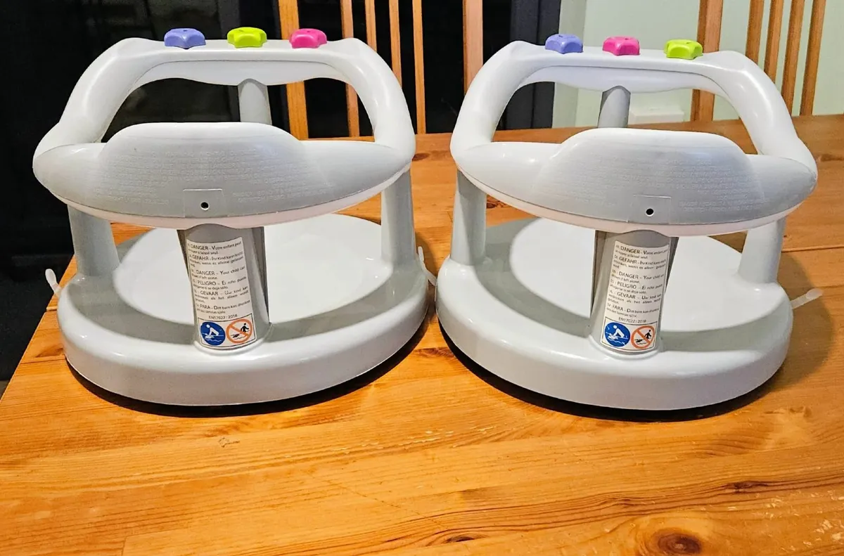 Thermobaby Aquababy Bath Ring – Grey (x2 available - Image 1