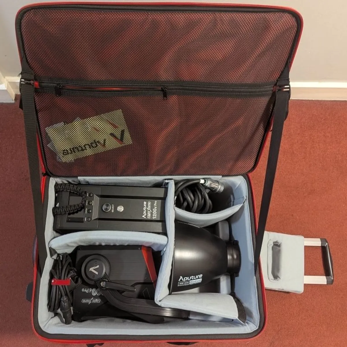 Aputure LS 1200d Pro LED Light Kit Complete with Reflectors & Rolling Case - Image 2