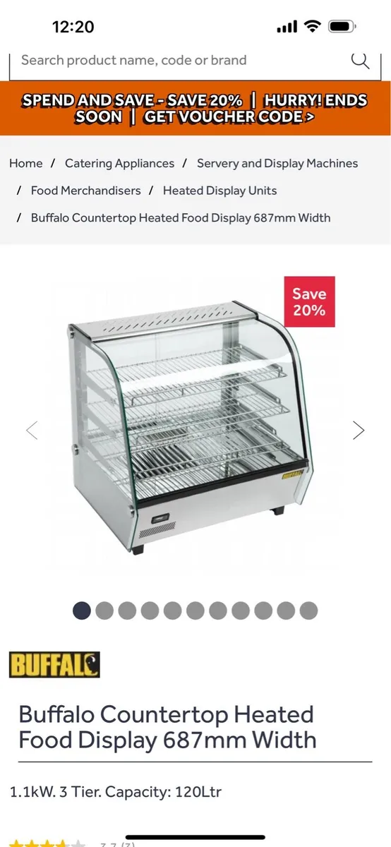 Hot food counter top unit