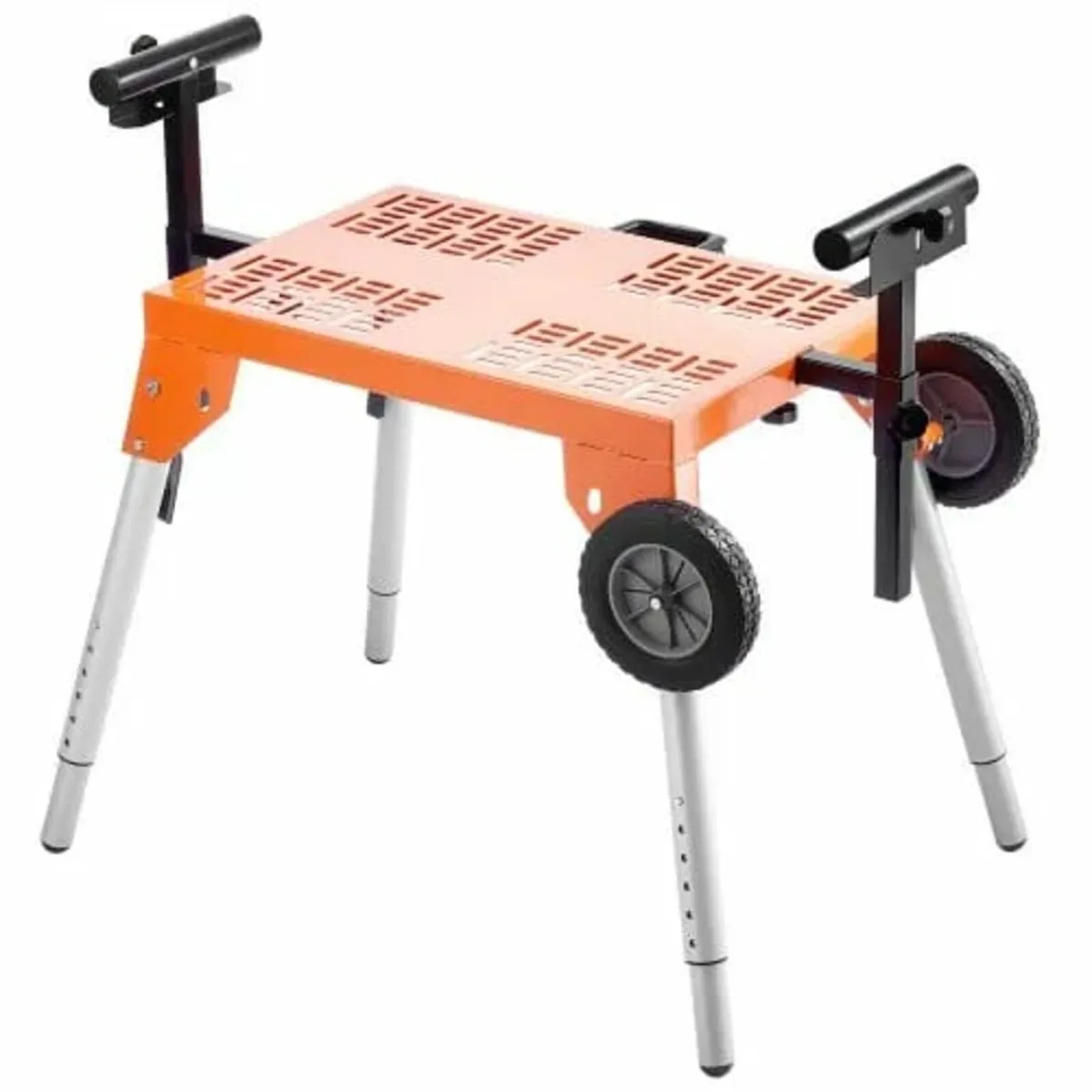 Miter Saw Stand with Tabletop and Wheels, 330lbs L