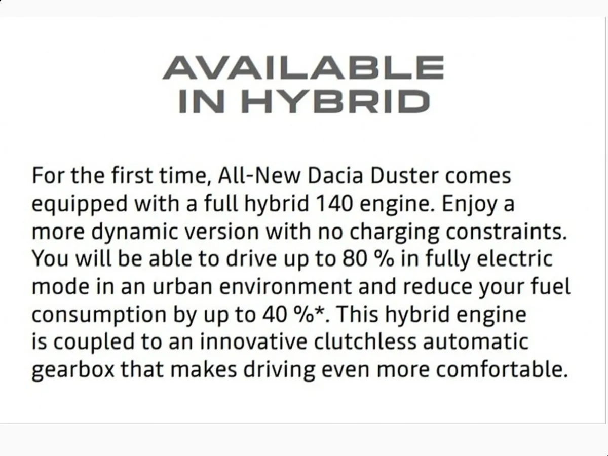 Dacia Duster New Duster AT Autoimage Carlow - Image 3