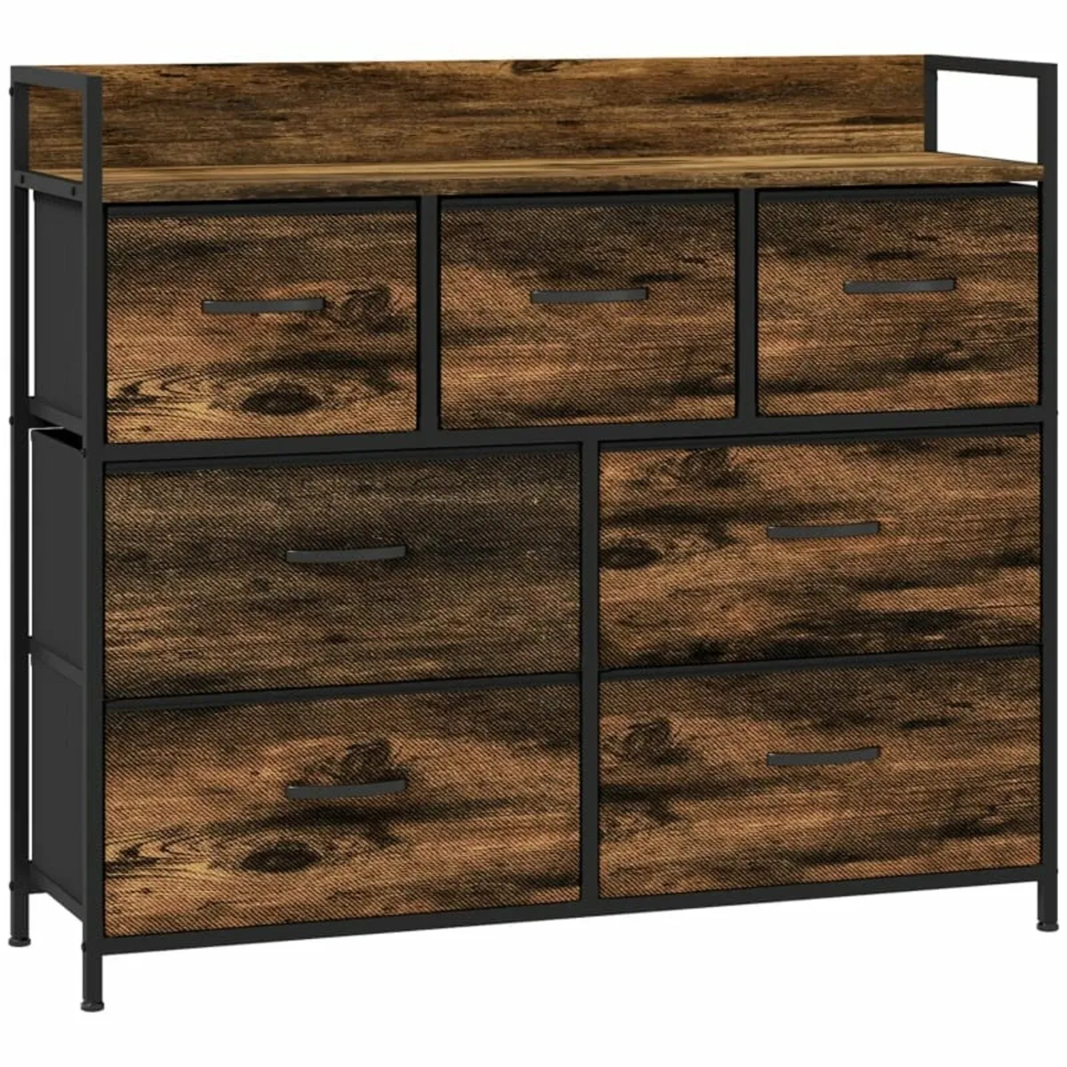 Dresser, Sideboard with 7 Fabric Drawers, Industri - Image 3