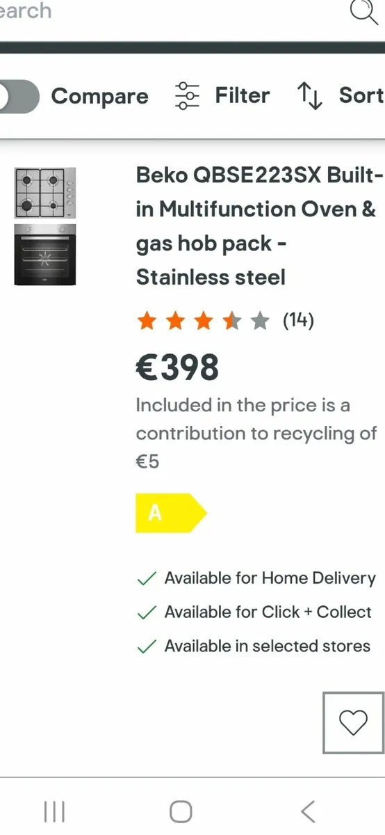 Electric oven and Gas hob - Image 1