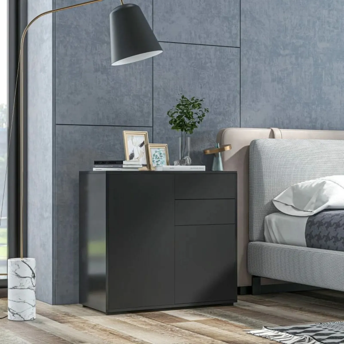 Storage cabinet with 2 drawers, 2 doors, with anti - Image 2