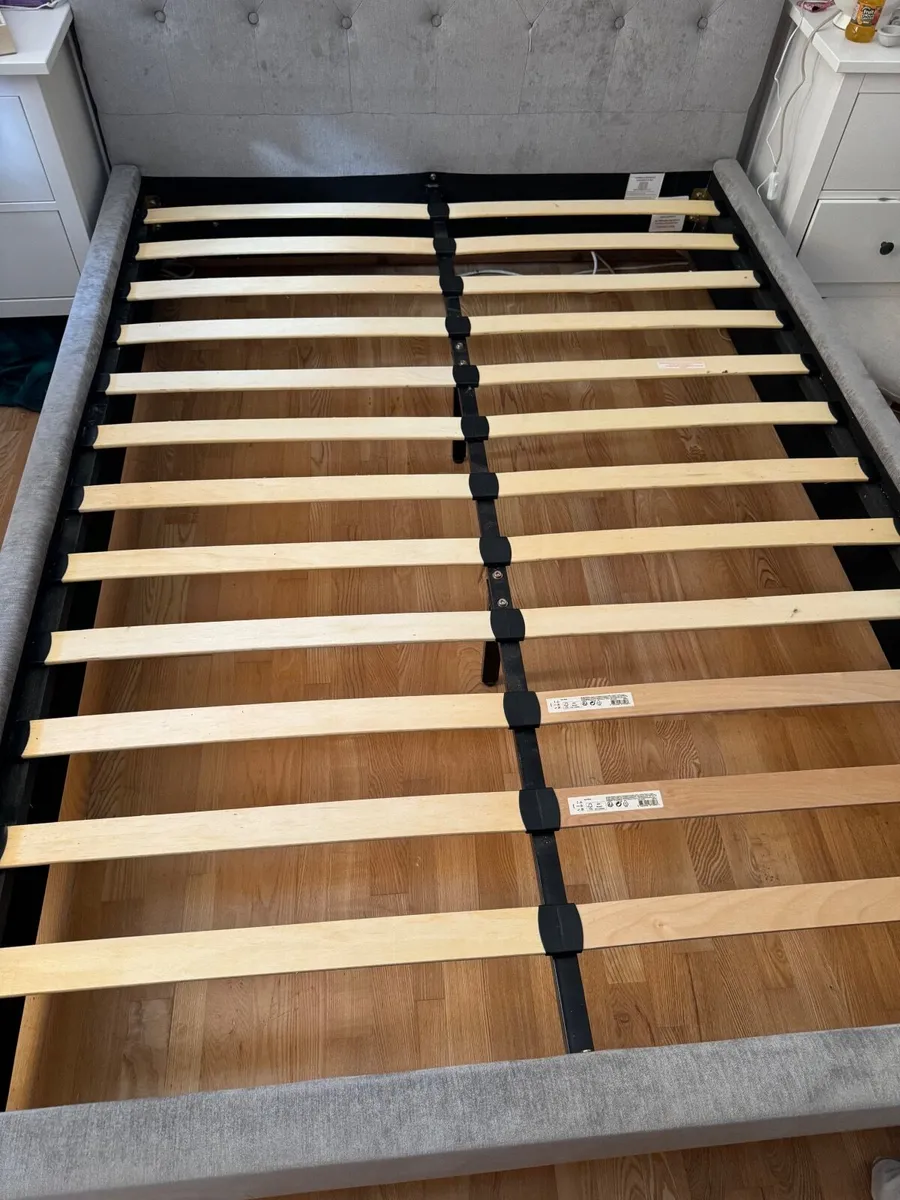 Grey Double (4 ft 6) Bed Frame - Image 3