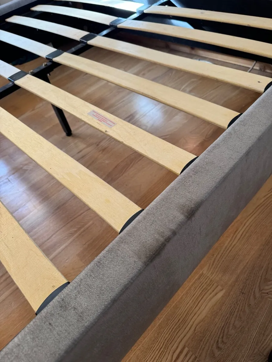 Grey Double (4 ft 6) Bed Frame - Image 4