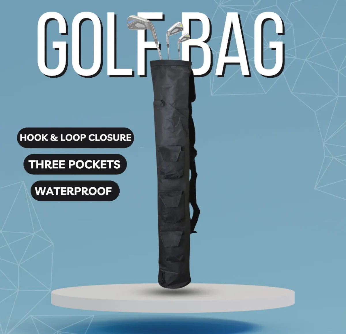 Pencil Golf Bag Lightweight with Three Pockets NEW - Image 1