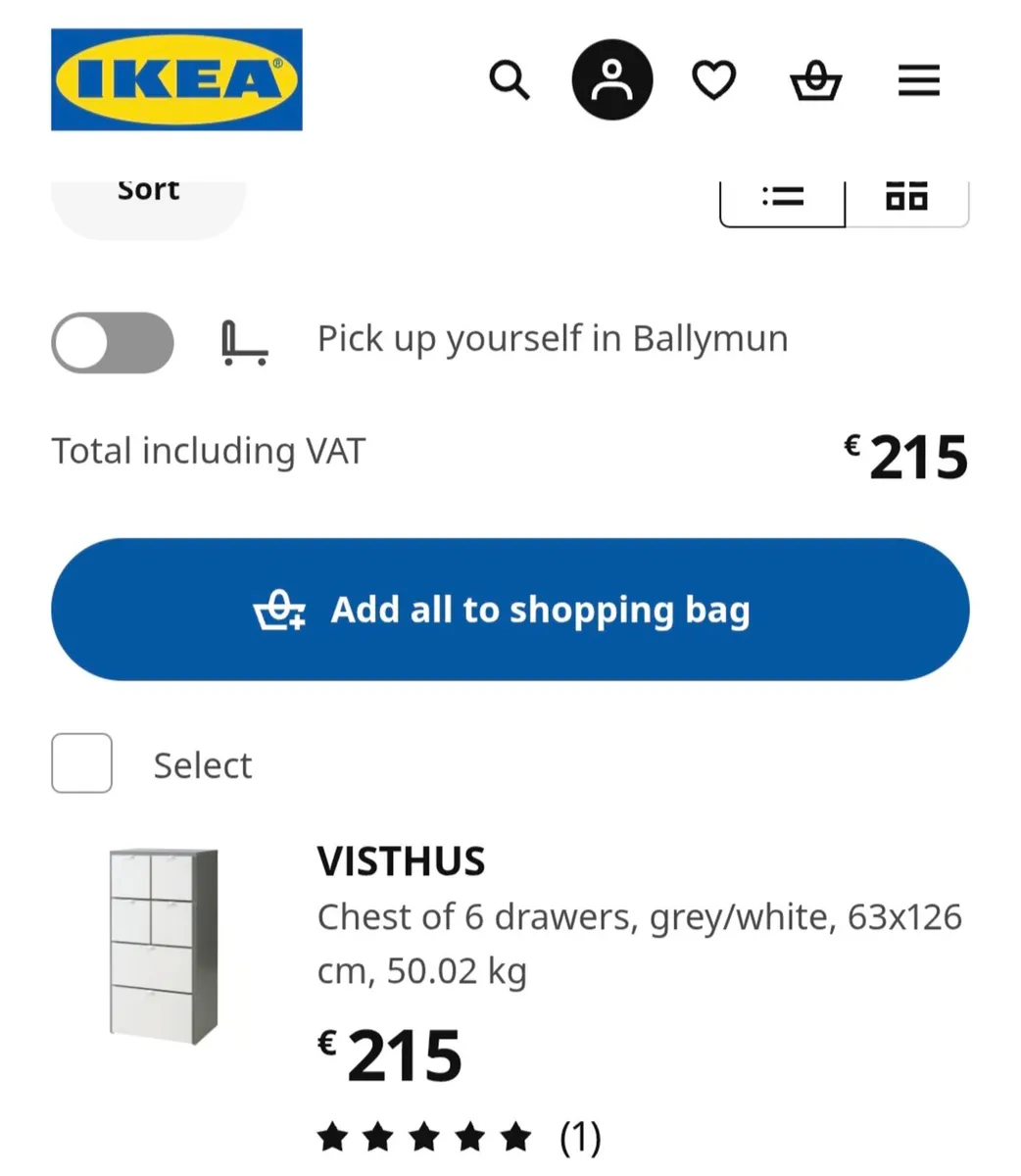 Ikea Visthus chest of drawers - Image 3
