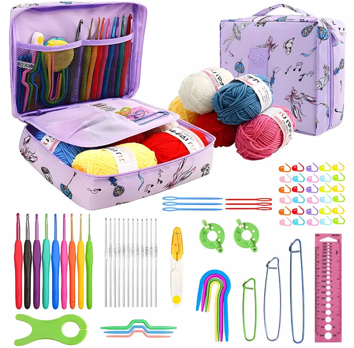 Beginner’s Crochet Kit Ergonomic Set • 109PCS NEW - Image 2