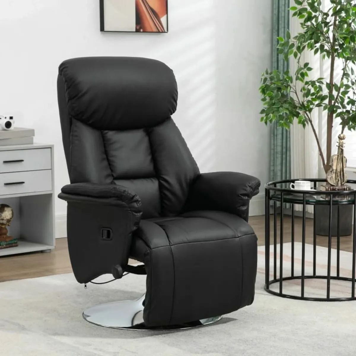 reclining function, leather look, footrest, up to - Image 1