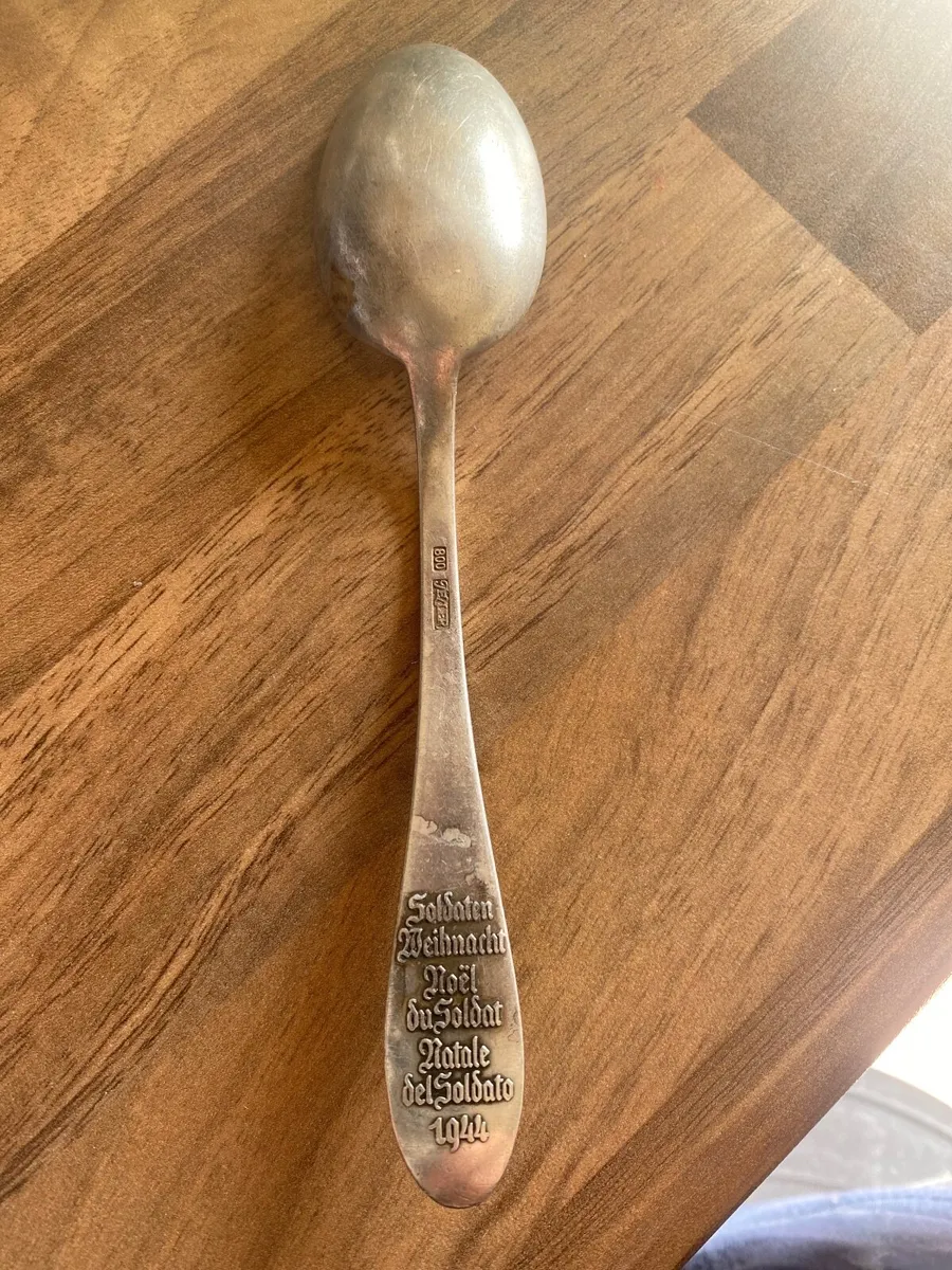 Vintage Swiss Soldier’s Christmas Siver Spoon 1944 - Image 4