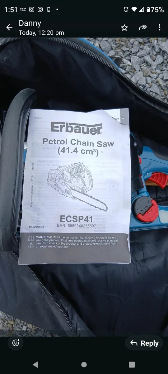 Erbauer ECSP41 40cm 41.4cc Petrol Chainsaw - Image 4