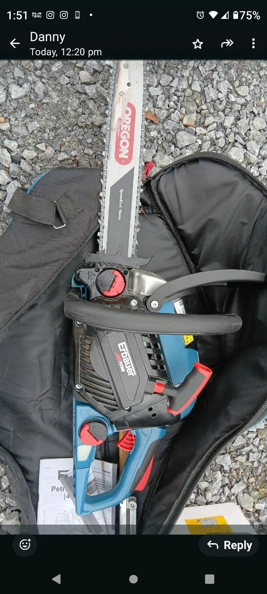 Erbauer ECSP41 40cm 41.4cc Petrol Chainsaw - Image 1
