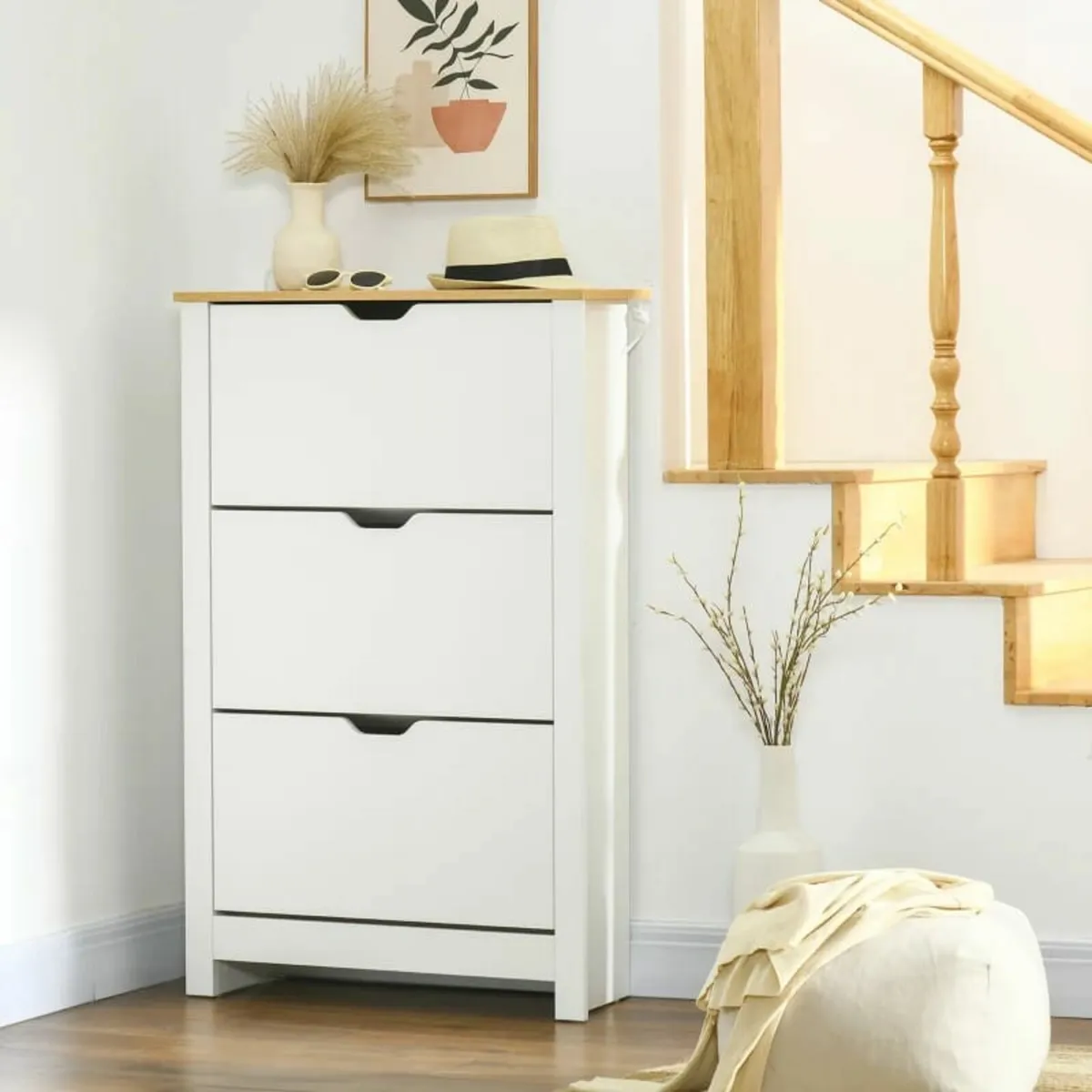 cabinet shoe rack shoe storage, 3 compartments, 18 - Image 2