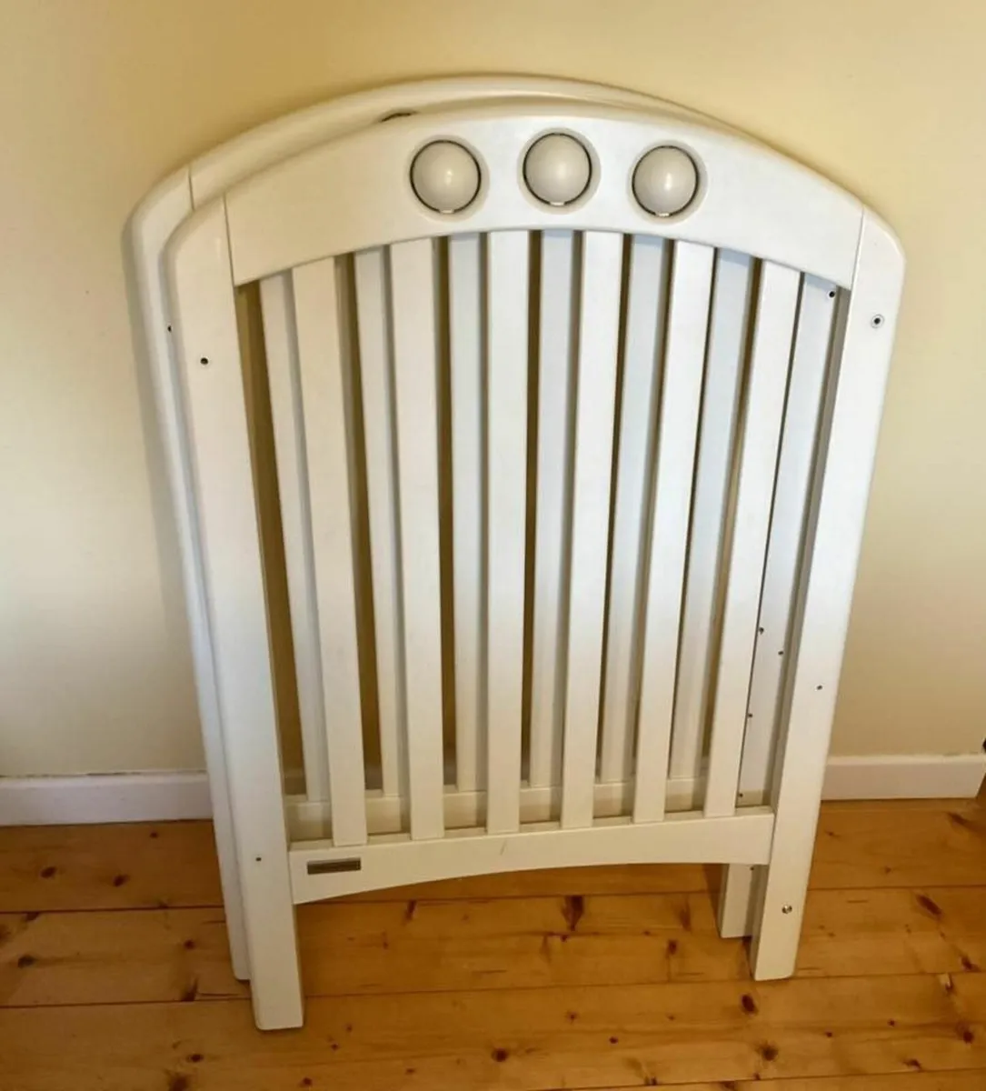 White Wooden Baby Cot – Solid And Stylish - Image 4