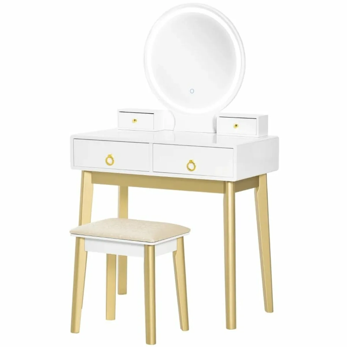Dressing Table Set with Mirror, Built-in 3 Color L - Image 2