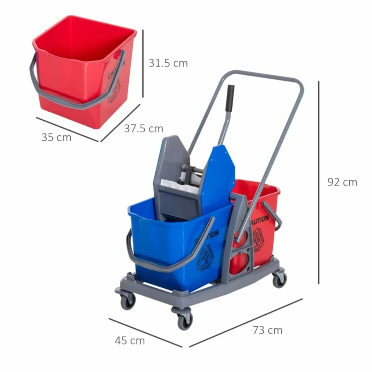 Washing Cart Professional Cleaning Cart Jaw Press - Image 4