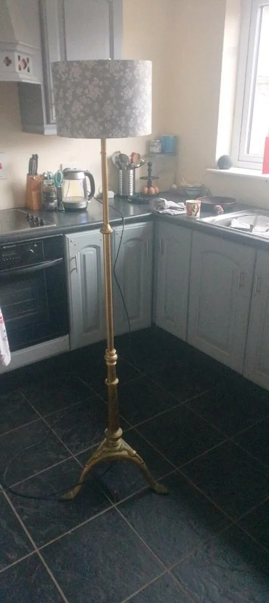 Victorian standard lamp converted to electric - Image 4