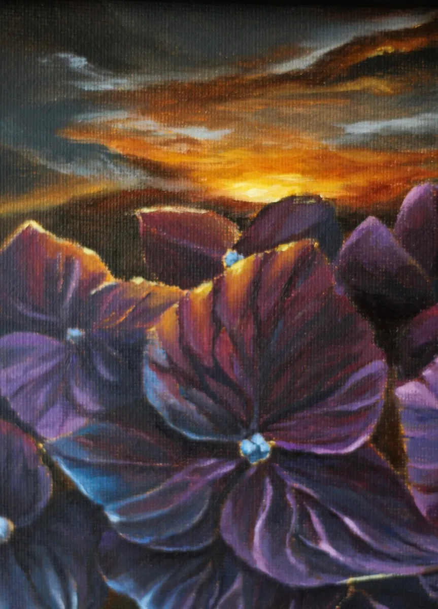 Oil painting flowers - Image 3