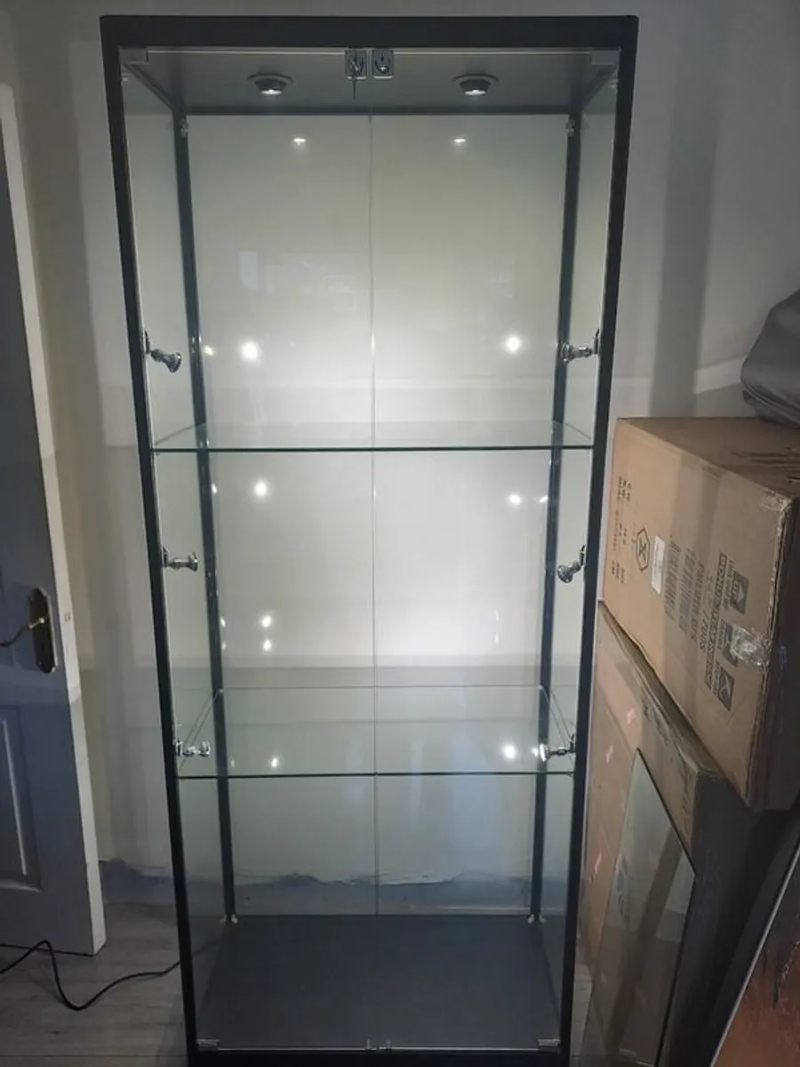 Black Panorama Glass Display Cabinet - Image 1