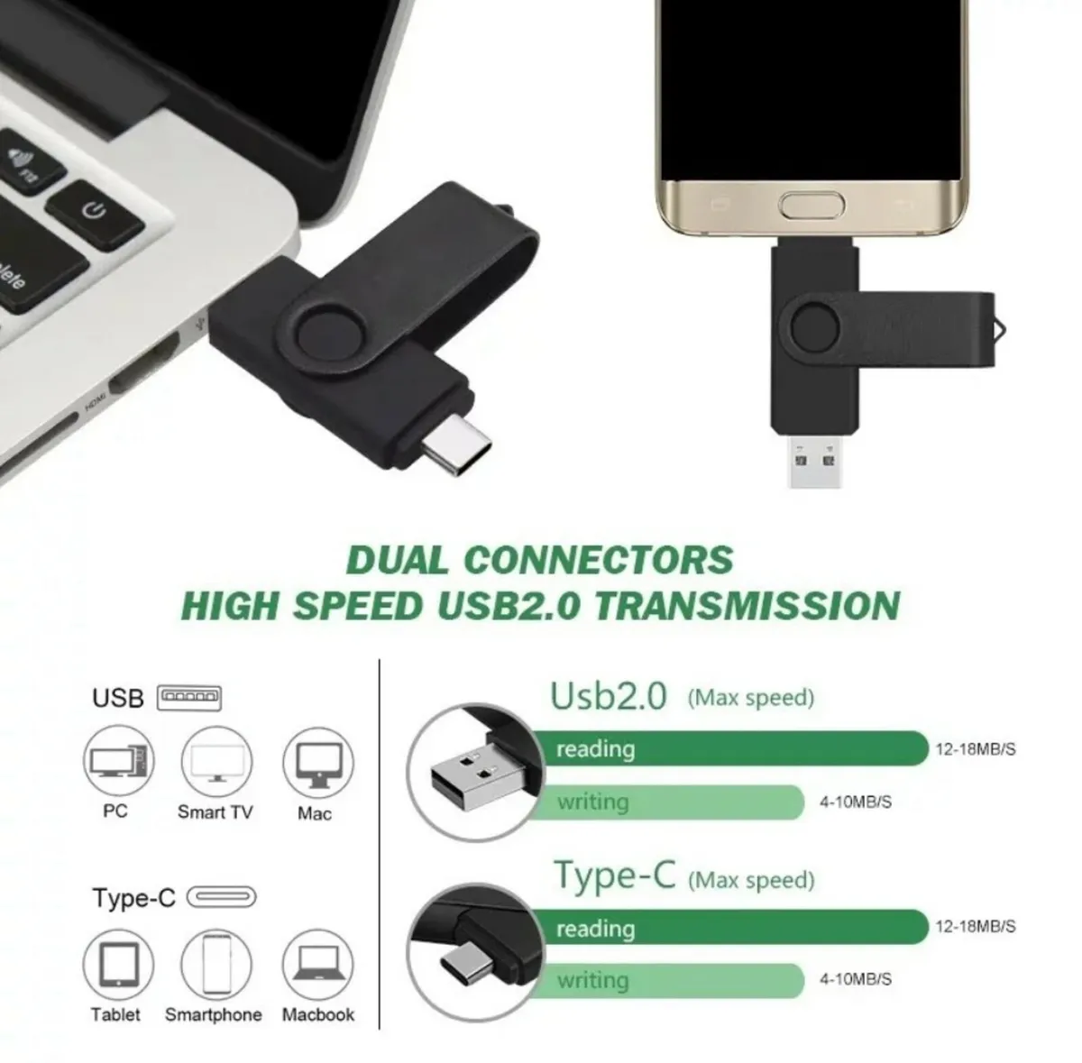 Type C USB Memory 2 in 1 Stick Flash Pen Drive - Image 4