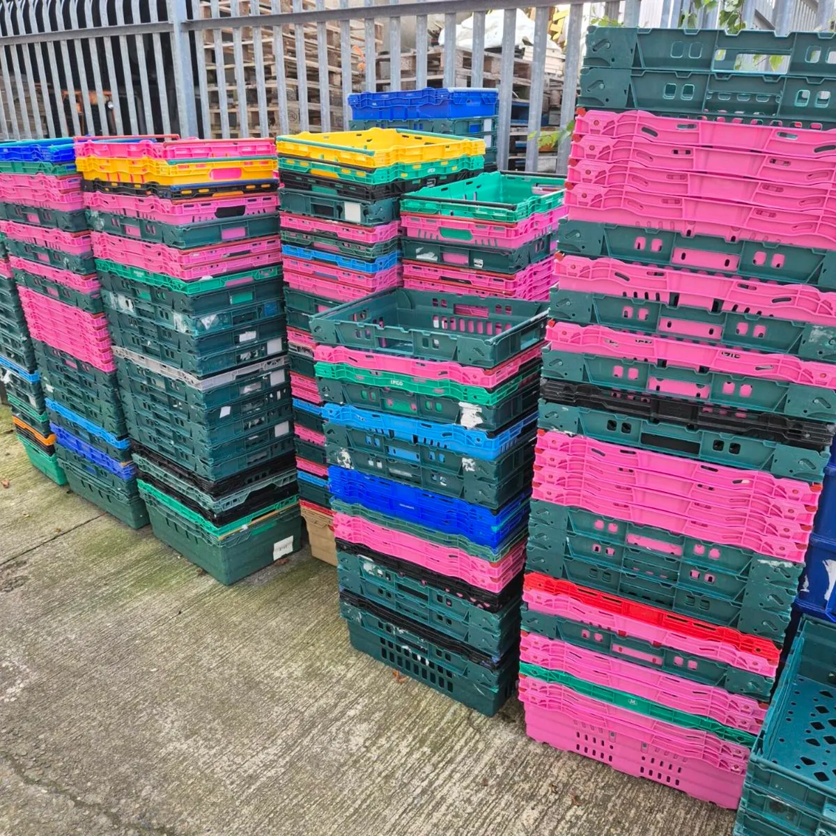 Plastic food crates