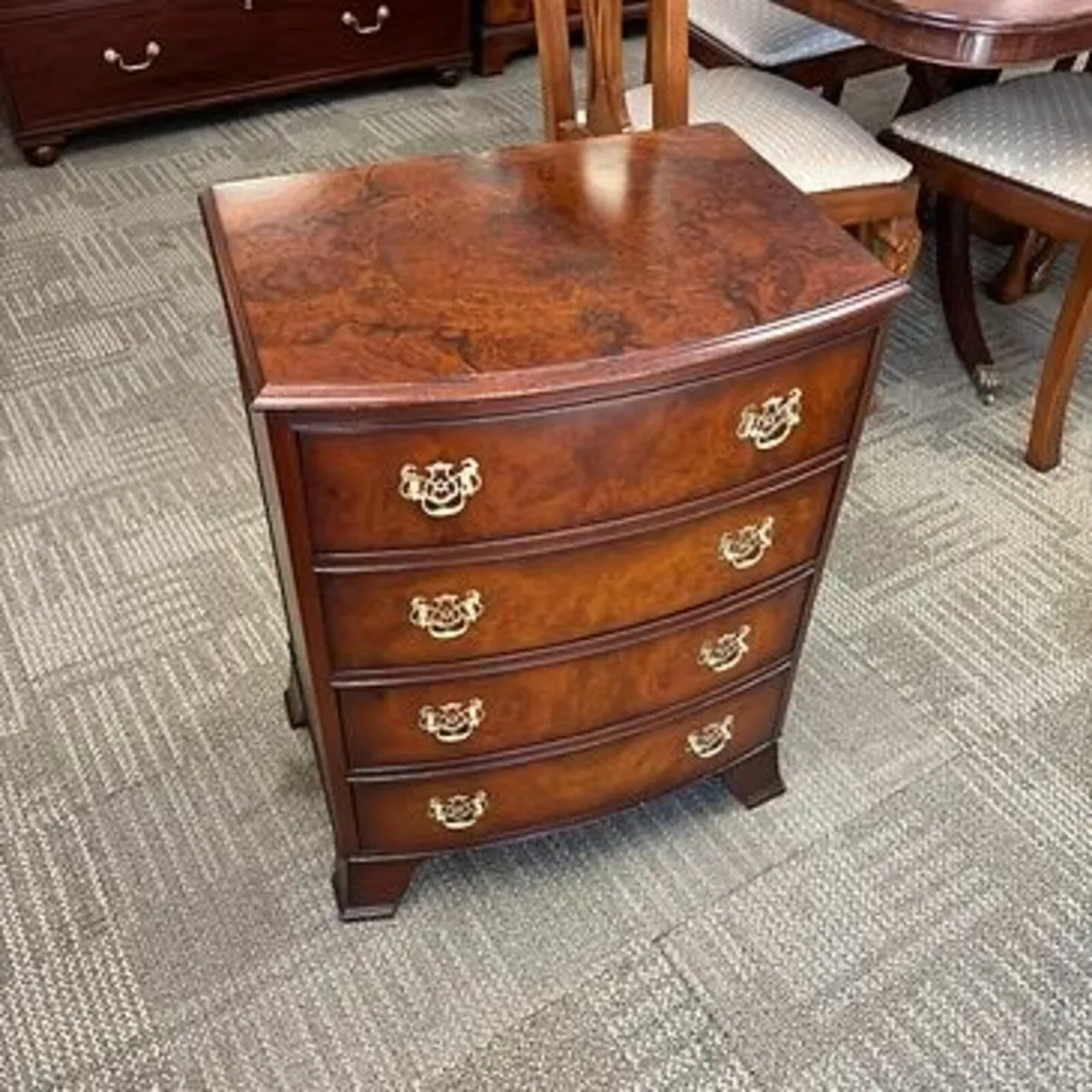 19th century walnut chest of drawers. Enclosed wit