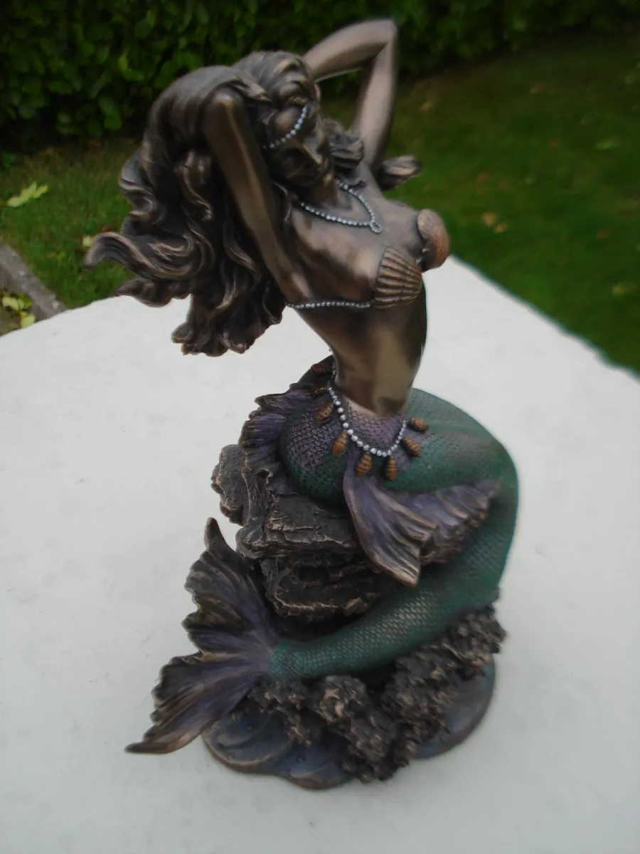 VERONESE MERMAID SCULPTURE FIGURE. 10 INCH. - Image 3