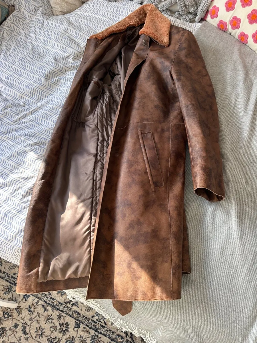 New Hugo Boss leather trench coat. - Image 1