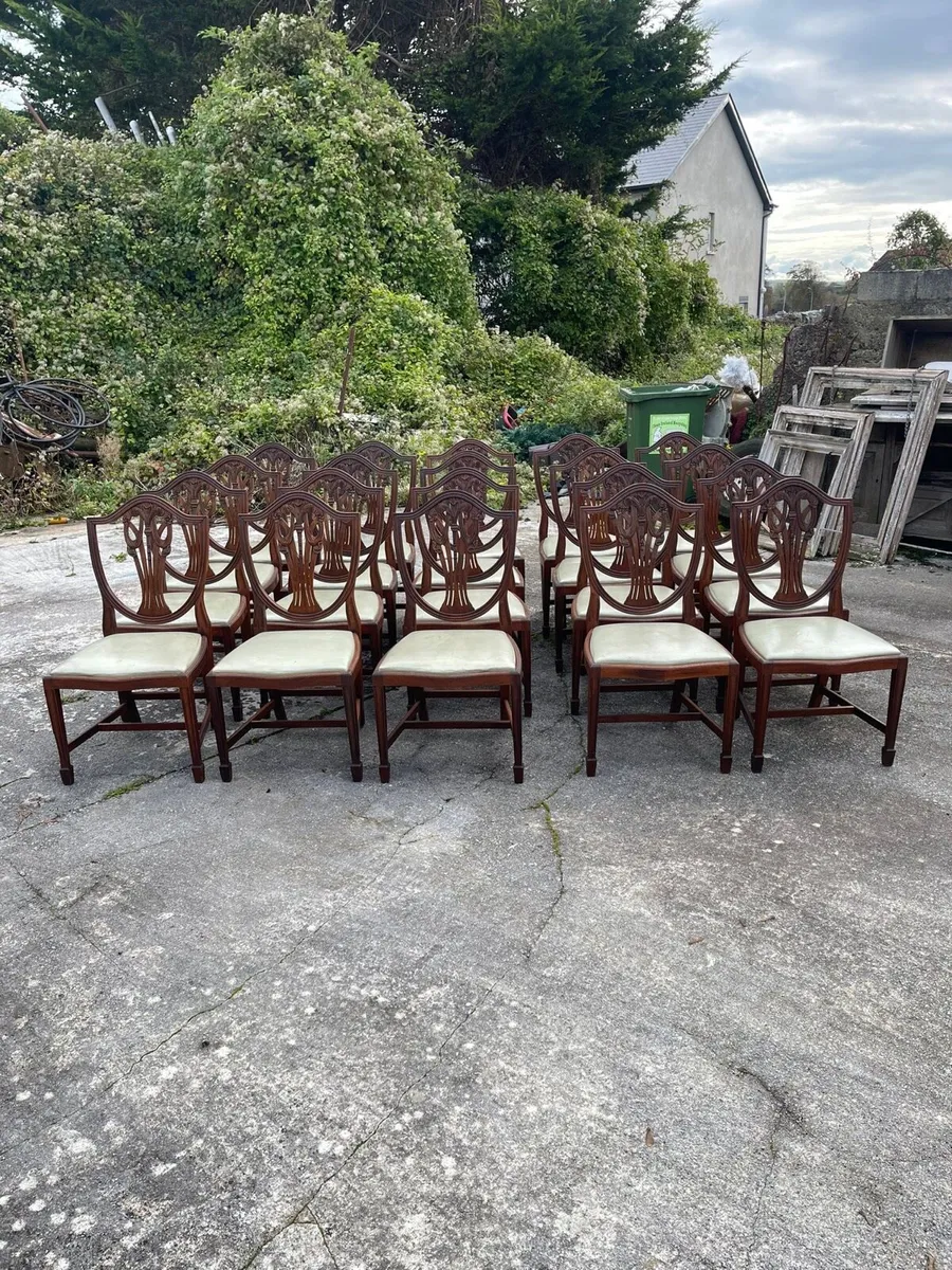 Set of 20 regency mahogany dining chairs - Image 4