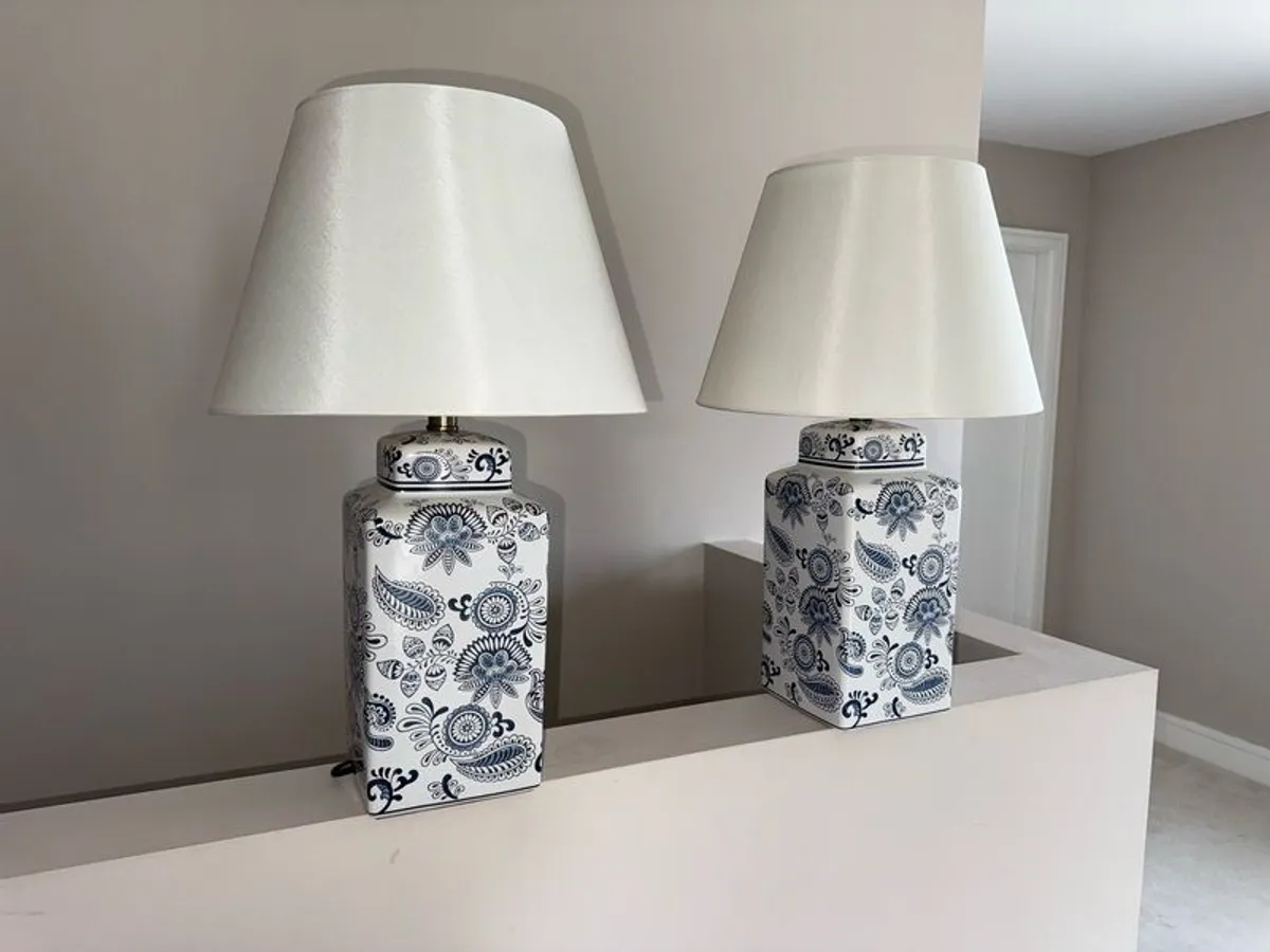 Beautiful chinoiserie-style lamps (with tags) - Image 2