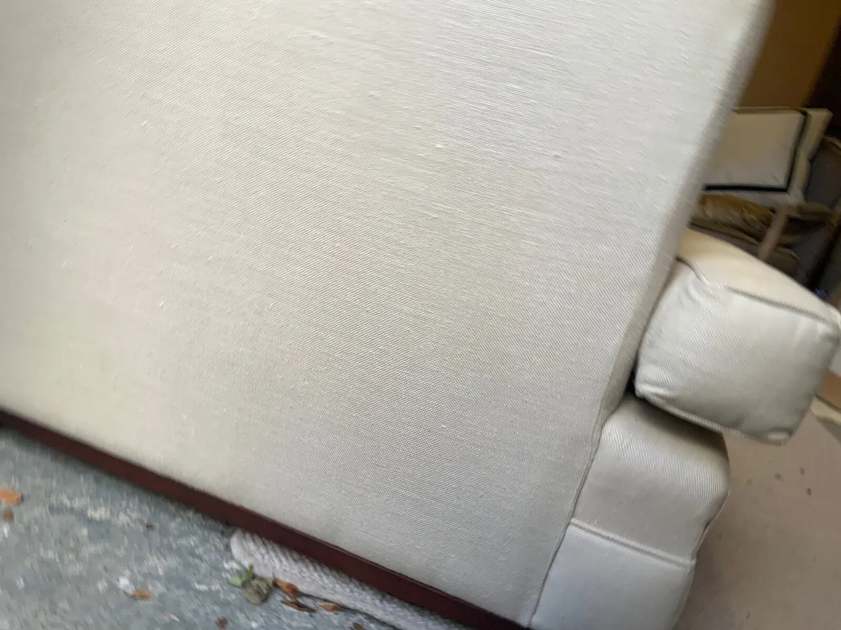7 Foot beige sofa - Image 2